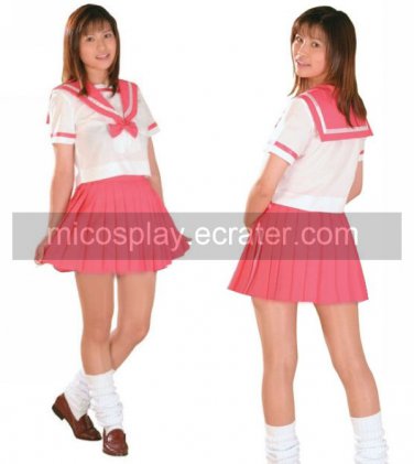 Short Sleeves Kazue red School Uniform Cosplay Costume