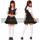 Black Short Sleeves Murasaki School Uniform costume