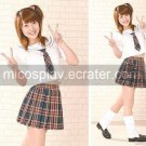 Short Sleeves Plaid School Uniform Cosplay Costume