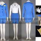 Airhostess Uniform Blue  Cosplay Costume