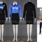 Airhostess Uniform Black Blue Cosplay Costume