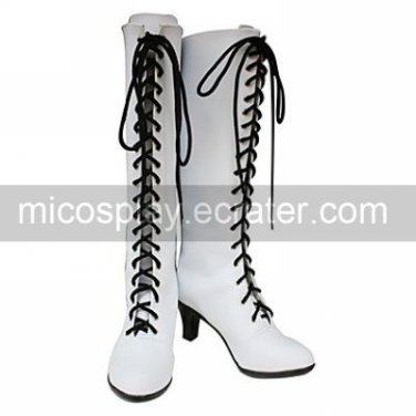 Cosplay Shoes Inspired by Black Butler Angela White High Heel Lace-Up