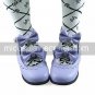 Handmade Purple PU Leather 2.5cm Flat Country Lolita Shoes
