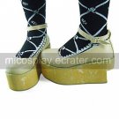 Handmade Beige PU Leather 9cm Platform Casual Lolita Shoes