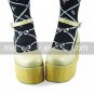 Handmade Beige PU Leather 9cm Platform Casual Lolita Shoes