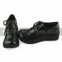 Handmade Black PU Leather 5cm Wedge School Lolita Shoes