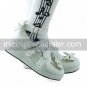 Handmade White PU Leather 6cm Wedge Sweet Lolita Shoes
