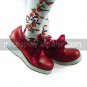 Handmade Red PU Leather 5cm Wedge Sweet Lolita Shoes
