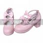 Handmade Pink PU Leather 6.3cm High Heel Sweet Lolita Shoes