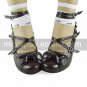 Handmade Brown PU Leather 6.3cm High Heel Classic Lolita Shoes