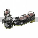 Handmade Black PU Leather 2.5cm Flat Casual Lolita Shoes with Bow