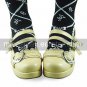 Handmade Sweety Beige PU Leather 5.5cm Wedge Casual Lolita Shoes