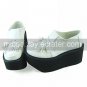 Handmade White PU Leather 9cm Platform School Lolita Shoes with Tassel