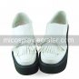 Handmade White PU Leather 9cm Platform School Lolita Shoes with Tassel
