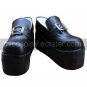 APH Black Faux Leather 2'' High Heel Platform Cosplay Shoes