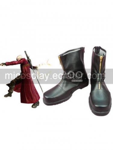 Black 1 12 Heel Dante Devil May Cry Faux Leather Cosplay Shoes