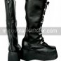 Black 2 15'' Heel Imitated Leather Foam Cosplay Boots