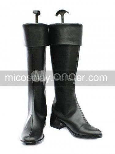 Black 2 Heel Akatsubaki Infinite Stratos Faux Leather Cosplay Shoes