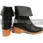 Black 2 Heel Ookami-san to Shichinin no Nakama-tachi Faux Leather Cosplay Shoes