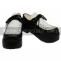 Black And White Faux Leather 2'' High Heel Platform Cosplay Shoes