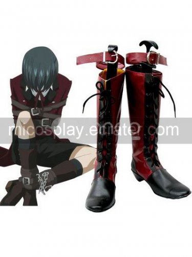 Black Butler Ciel Imitated Leather Rubber Cosplay Boots