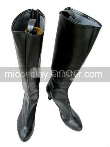 Black Cosplay Imitated Leather Boots