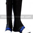 Black Faux Leather 2'' High Heel Buckle Cosplay Shoes