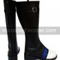 Black Faux Leather 2'' High Heel Buckle Cosplay Shoes