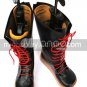 Black Faux Leather 2'' High Heel Lace-Up Platform Cosplay Shoes