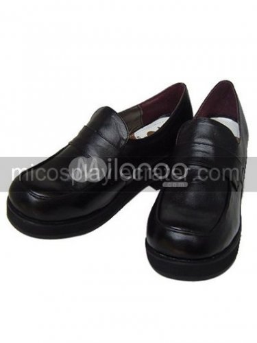 Black Neon Genesis Evangelion Asuka PU Lolita Shoes