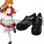 Black Neon Genesis Evangelion Asuka PU Lolita Shoes