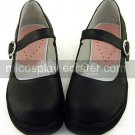 Black Neon Genesis Evangelion Ayanami Rei PU Lolita Shoes