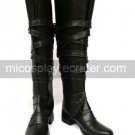 Black Reborn 2'' Heel Faux Leather Cosplay Shoes