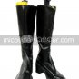 Black Square Heel Cosplay Imitated Leather Boots