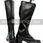 Black Square Heel Cosplay Imitated Leather Boots