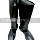 Black Square Toe Cosplay Imitated Leather Boots
