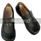 Black Students Imitated Leather Rubber Cosplay Shoes