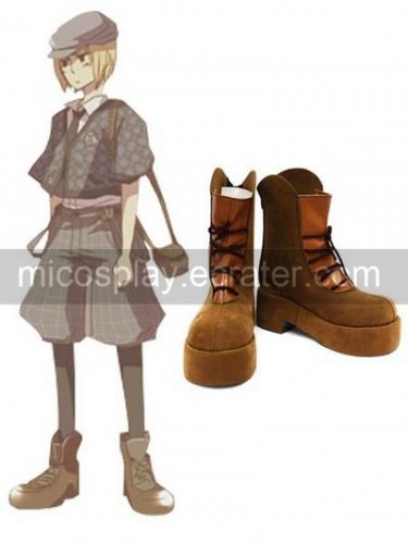 Brown APH 2'' Heel Faux Leather Cosplay Shoes
