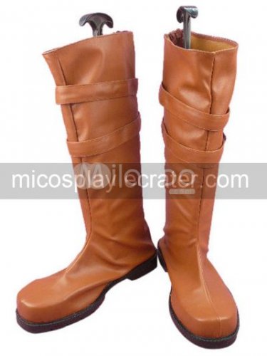 Brown Imitated Leather Rubber Cosplay Boots