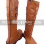 Brown Imitated Leather Rubber Cosplay Boots