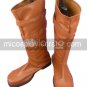 Brown Imitated Leather Rubber Cosplay Boots