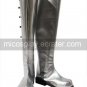 Card Captor Sakura Kinomoto Sakura Silver Faux Leather 1 15'' High Heel Cosplay Shoes