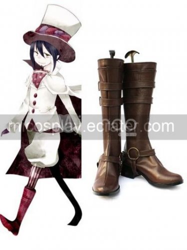 Coffee 2 Heel Mephisto Ao no Exorcist Faux Leather Cosplay Shoes