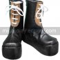 Concerto Gate Black Faux Leather 2'' High Heel Lace-Up Cosplay Shoes