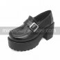 3 Chunky Heel Black PU Lolita Shoes
