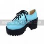 3 Chunky Heel Platform Black PU Lolita Shoes