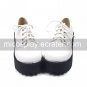 3 Chunky Heel Platform Black PU Lolita Shoes
