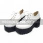 3 Chunky Heel Platform Black PU Lolita Shoes