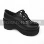 3 Chunky Heel Platform Black PU Lolita Shoes