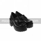 3 Chunky Heel Platform Black PU Lolita Shoes